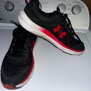 Under Armour Black and Red Athletic Sneakers